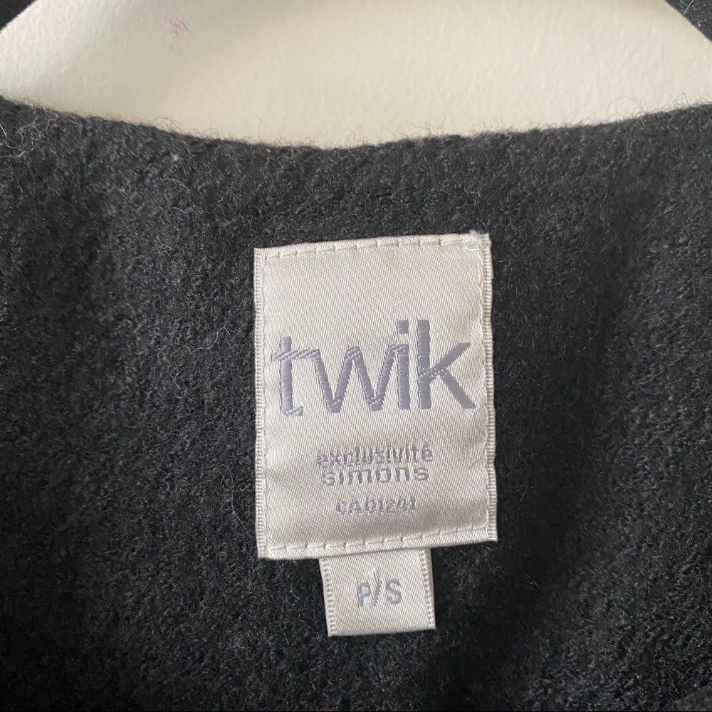 Nwot- Twik-wool Blend Two Tone Suede Sleeve Coat - Picture 9 of 10